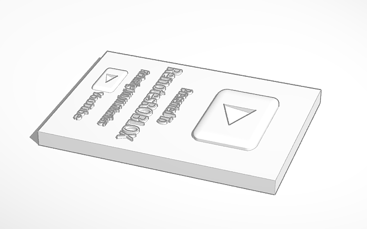 3D design Custom Playbutton - Tinkercad
