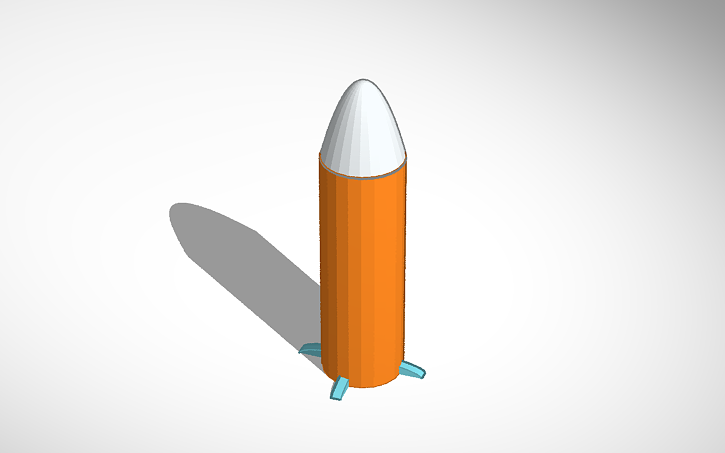 3D design small rocket - Tinkercad
