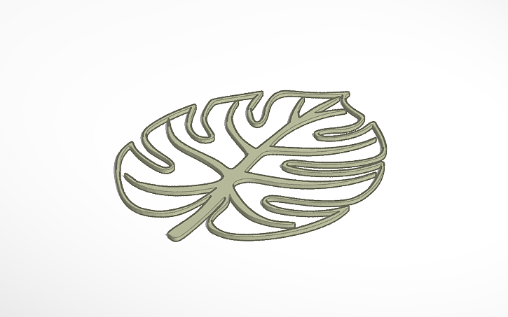 3D design Monstera 1 - Tinkercad