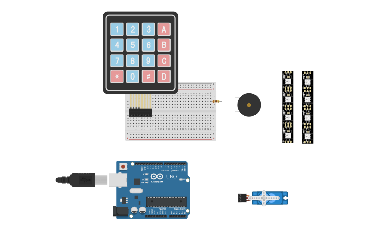 Circuit design Arduino Activated Safe Lock System ITE - Tinkercad