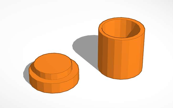 3D design Space Pill Container - Tinkercad
