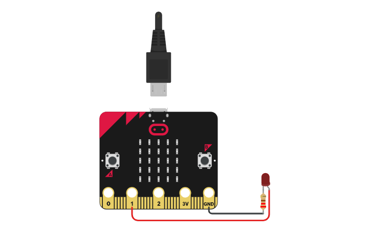 Circuit design Microbit Temperature - Tinkercad