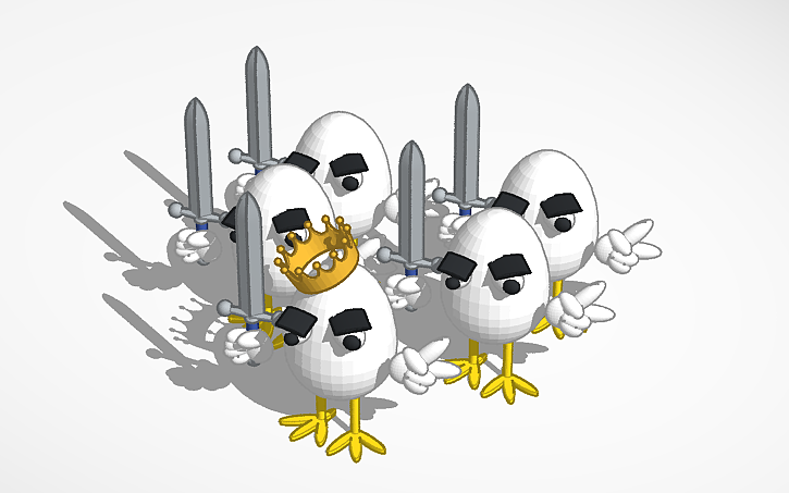 3D design egg army - Tinkercad