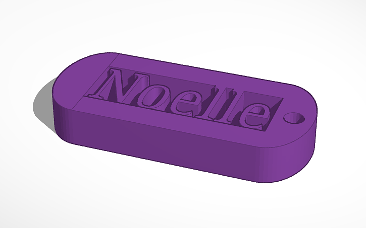 3D design Name Tag - Tinkercad