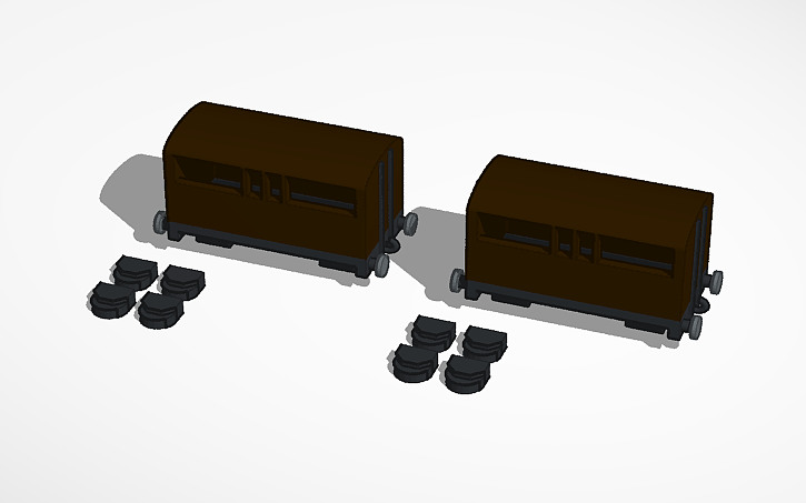 3D design RWS Cattle Trucks (LMS Cattle Wagons) - Tinkercad
