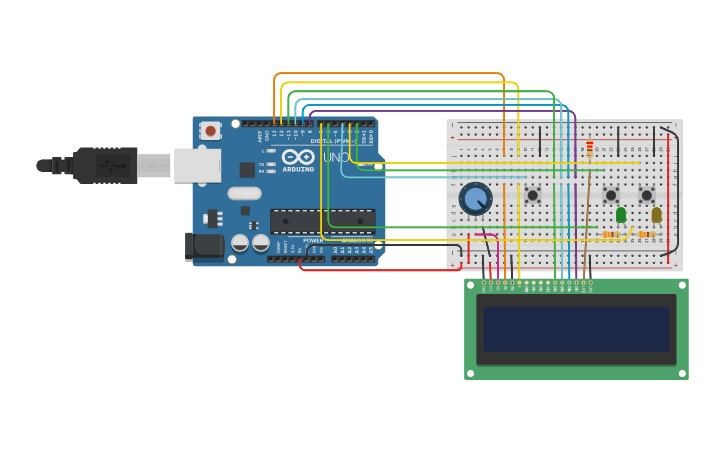 Circuit design Two Timers - Tinkercad