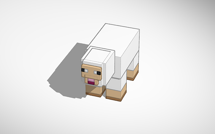 3D design minecraft sheep by me - Tinkercad
