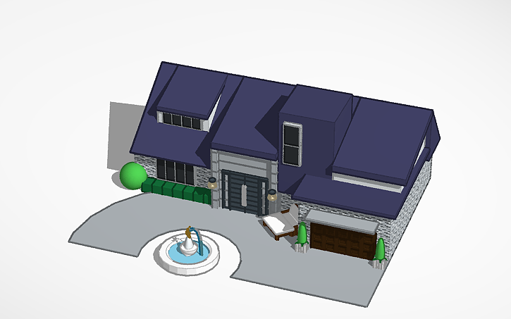 Modern Tinker 3D design Modern House - Tinkercad