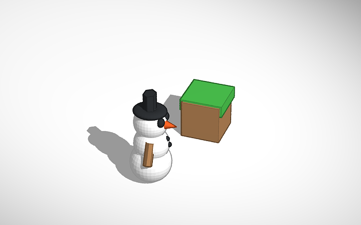 3D design Snowman - Tinkercad