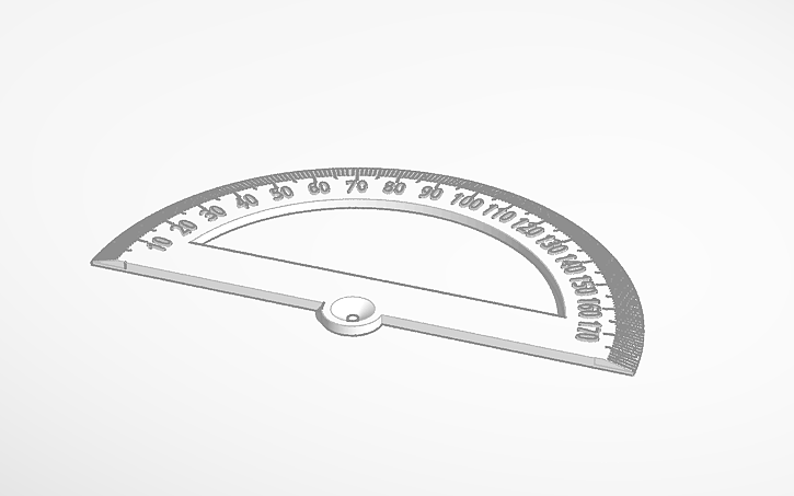 3D design Protractor - Tinkercad