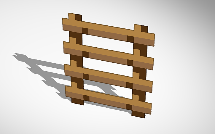 3D design Minecraft Ladder - Tinkercad