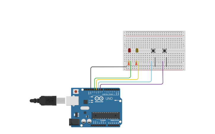 Circuit design LecAct 010 - Toggle LEDs Using Buttons (with Edge ...
