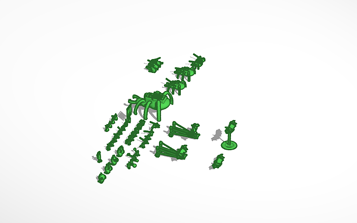 3D design 2mm Goblin army - Tinkercad