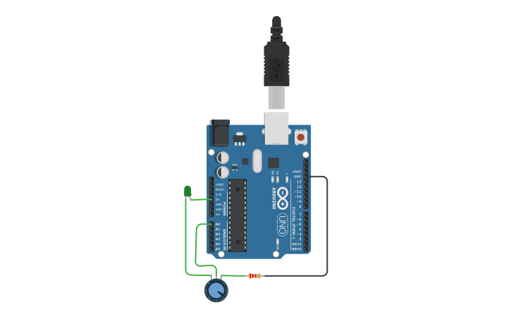 Circuit design LIGHT SENSOR AND SERIAL MONITOR - Tinkercad