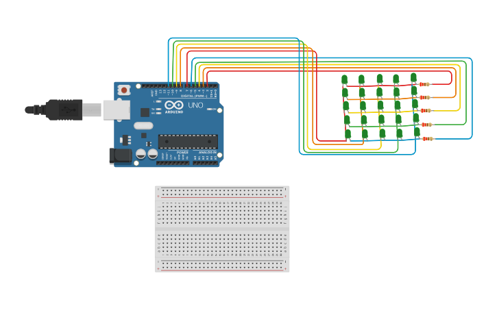Circuit design microprocessor lab - Tinkercad