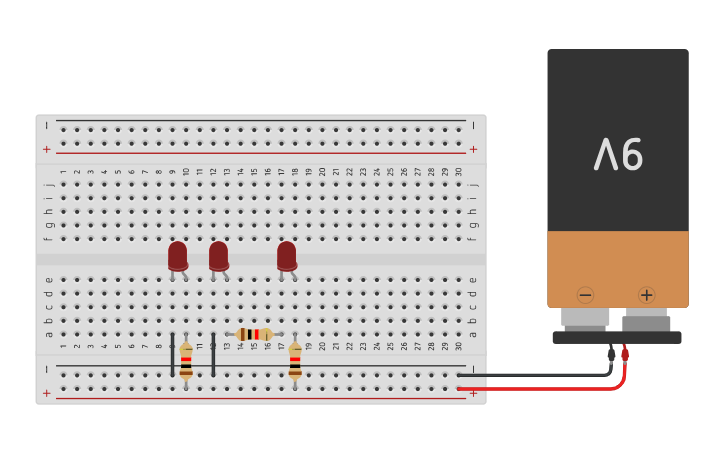 Circuit design Parallel and Series Circuit - Tinkercad