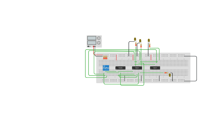Circuit design 2 TO 4 DECODER WITH ENABLE INPUT - Tinkercad