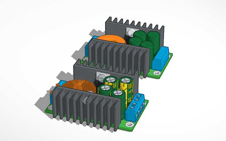 3D design mod LM2577S LM2596S Voltage Converter Module - Tinkercad