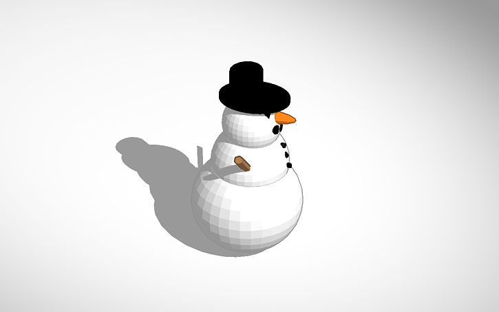 3D design Snowman - Tinkercad