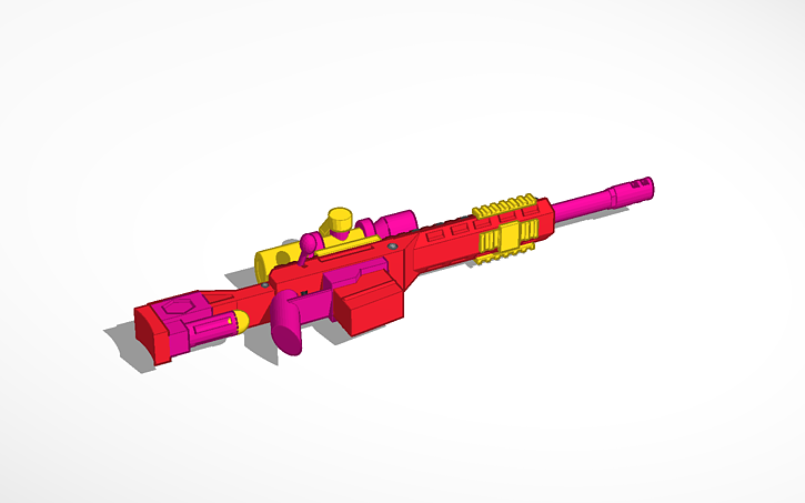3D design rifle - Tinkercad
