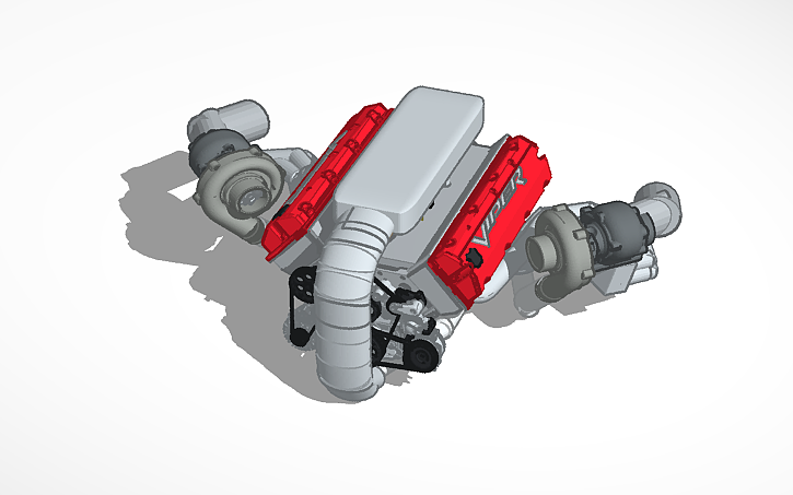 3D design 8.4 Liter Calvo V10 Viper Engine - Tinkercad