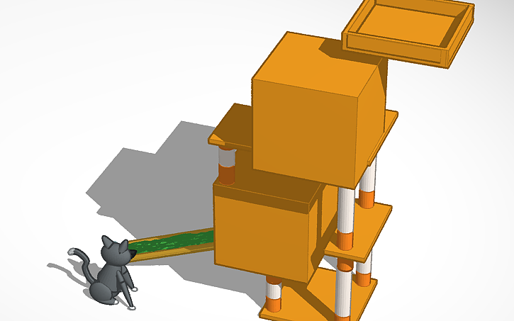 3D design Pet cat house - Tinkercad