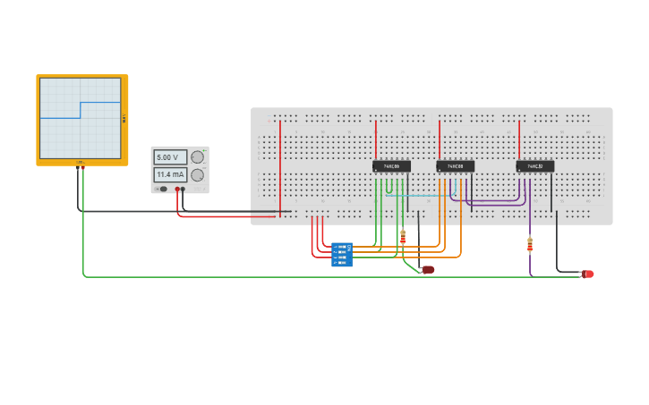 Circuit design FULL ADDER - Tinkercad