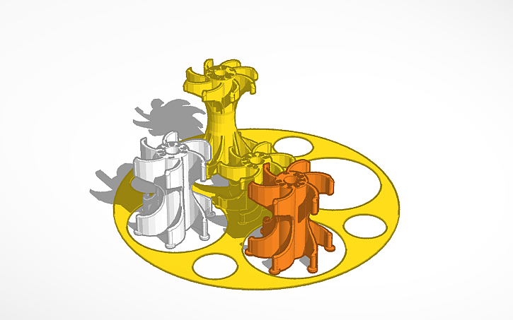3D design Eje rollo 54x54x60 mm - Tinkercad