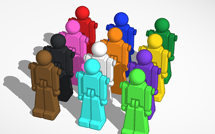 3D design Colorful ragdolls - Tinkercad