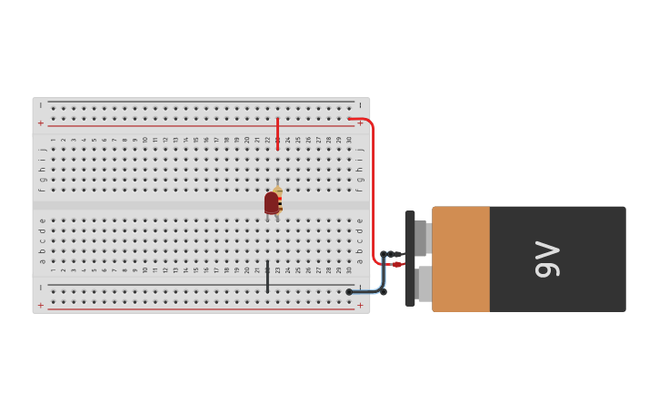 Circuit design Led simple - Tinkercad