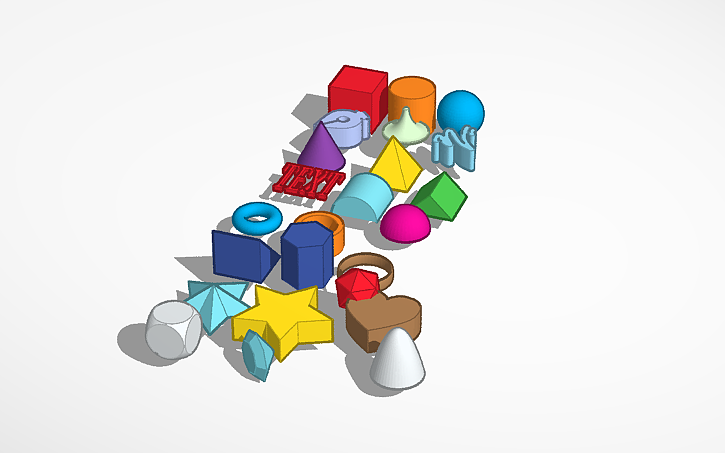3D design All the basic shapes - Tinkercad