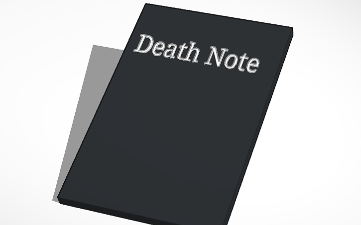 3D design Death Note - Tinkercad
