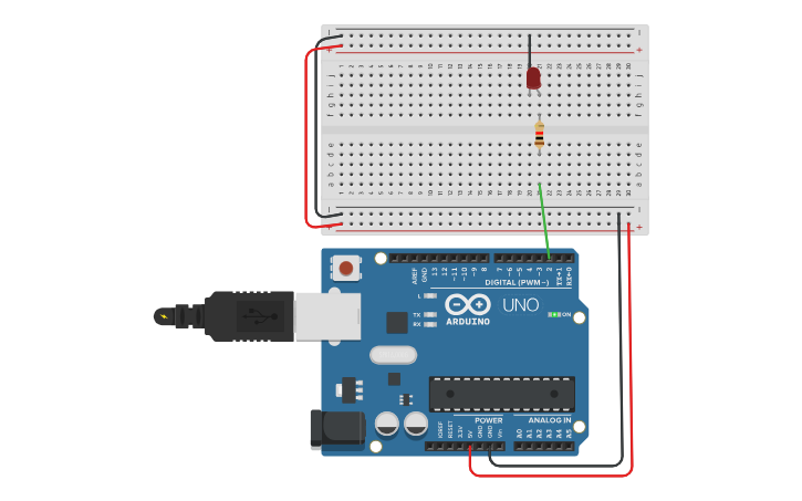 Circuit design Int Example 2 - Tinkercad