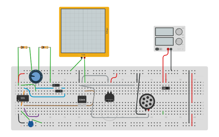 Circuit design Pulse Width Modulation - Tinkercad