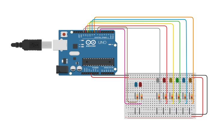 Circuit design Ejercicio 4 - Tinkercad