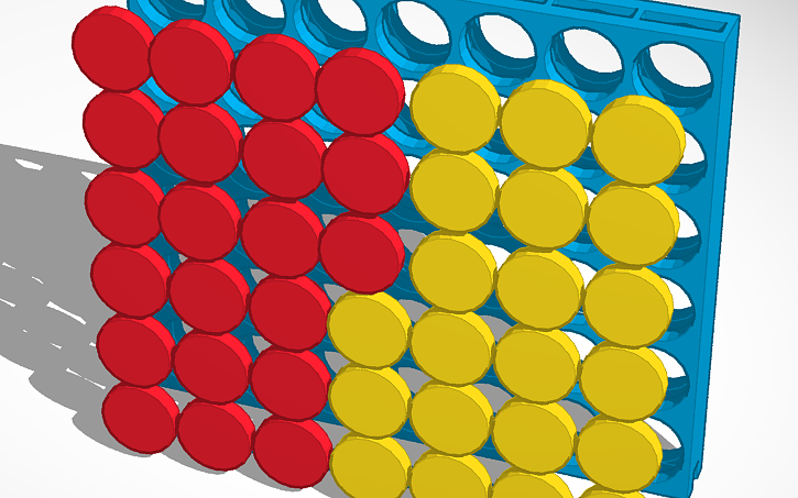 3D design Connect Four - Tinkercad