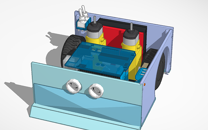 Mini Sumobot Designs 3D design SumoBot Mino Prototype - Tinkercad