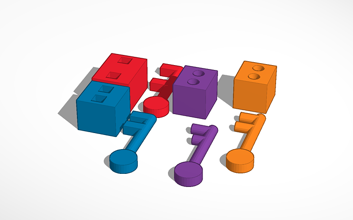 Simple Lock 3d Design 3D design Simple lock and Key Model - Tinkercad