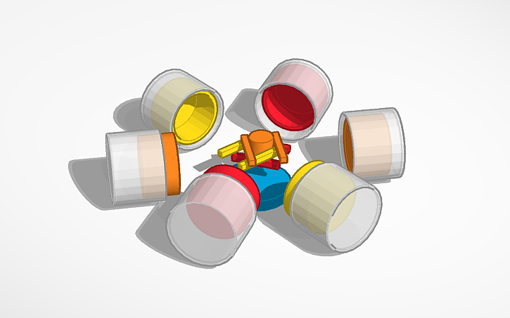 3D design Radial Engine SIM LAB - Tinkercad