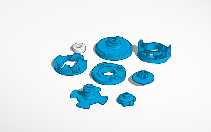 3D design (V2) Gear Engine Remake (Launcher Engine) - Tinkercad