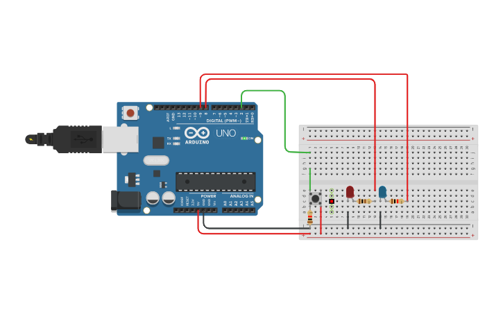 Circuit design Use BreadBoard mini - Tinkercad