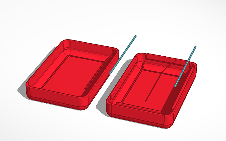 3D design round corner box 58x38x17-base - Tinkercad