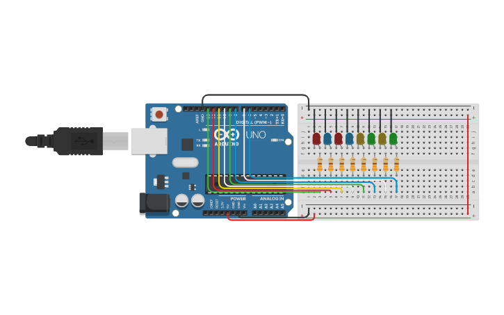 Circuit design Alternate LED - Tinkercad