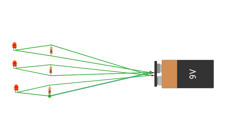 Circuit design parallel connection. - Tinkercad