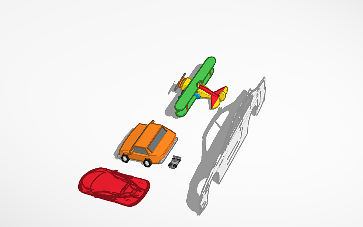 3D design wide vehicles and a car rug - Tinkercad