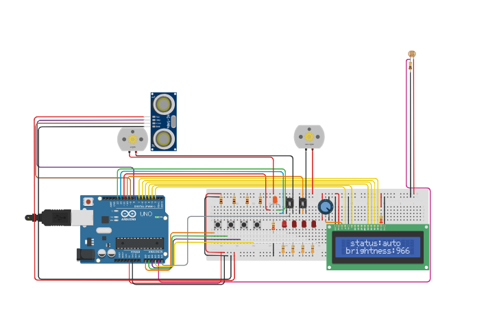 Arduino Cloth Drying Circuit design MiniProject_IT211_smart clothes drying rack - Tinkercad