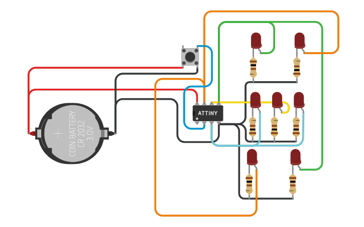 Circuit design Dobbelsteen Embedded - Tinkercad