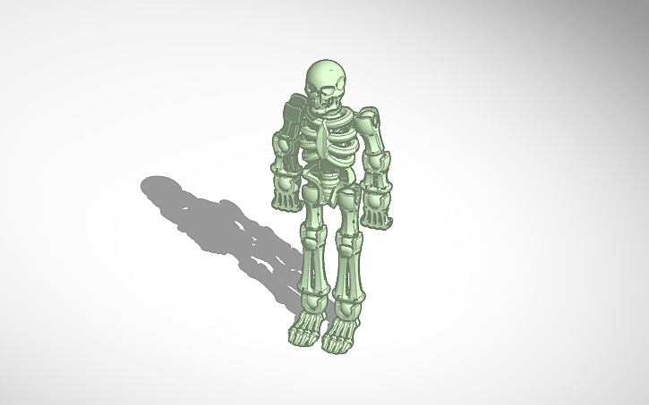 3D design moving skelly - Tinkercad