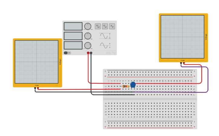 Circuit design Low Pass Filter - Tinkercad