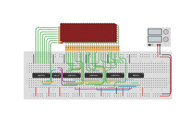 Circuit design The TLA Display - Tinkercad